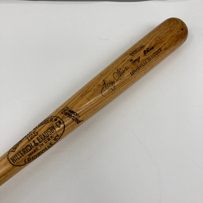 Tony Oliva Signed 1969 Louisville Slugger Game Used Baseball Bat PSA DNA COA