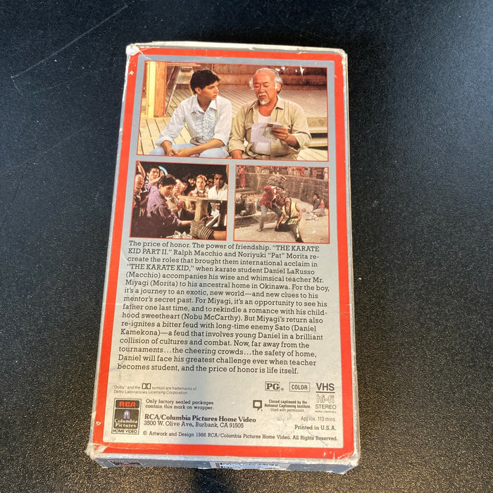 Ralph Macchio & Martin Kove Signed Karate Kid VHS Movie With JSA COA