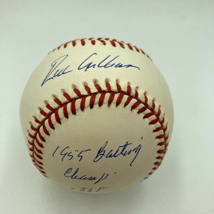 Richie Ashburn 1955 Batting Champ .338 Ave Signed Inscribed Baseball PSA DNA COA