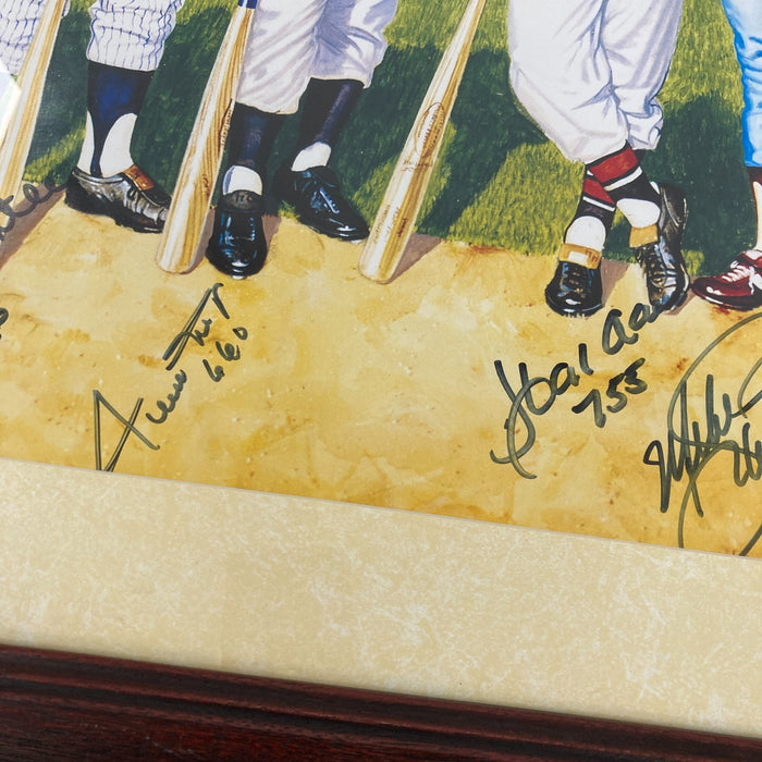 500 Home Run Club Signed Litho With Inscriptions Mickey Mantle Ted Williams JSA