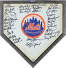 1986 New York Mets World Series Champs Team Signed Home Plate Steiner COA