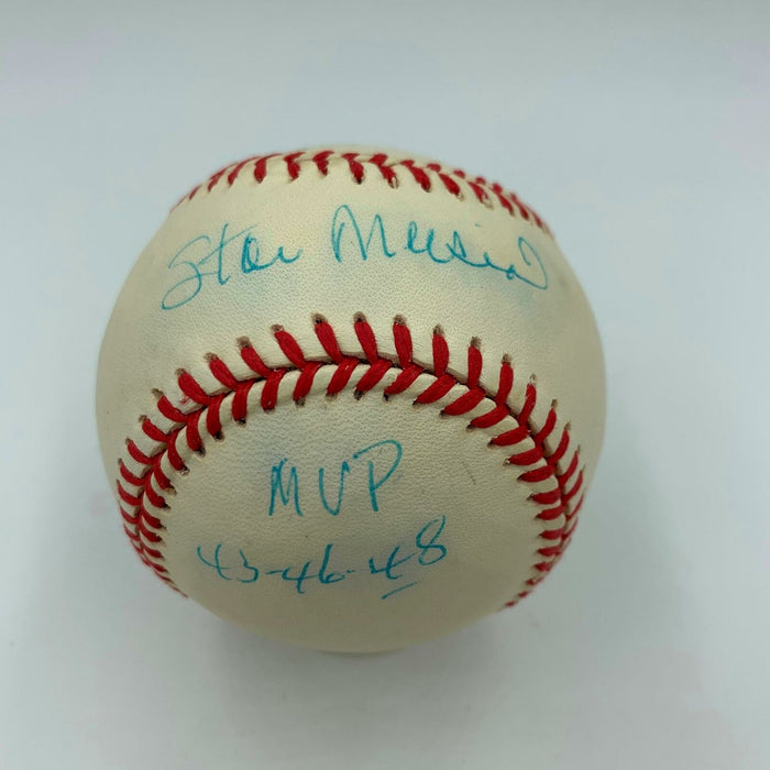 Stan Musial "HOF 1969 MVP 1943, 1946, 1948" Signed Inscribed  Baseball PSA DNA