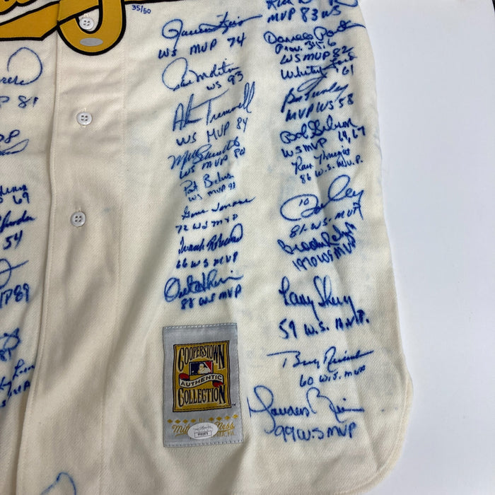 World Series MVP Winners Signed Inscribed Jersey 40 Signatures JSA COA