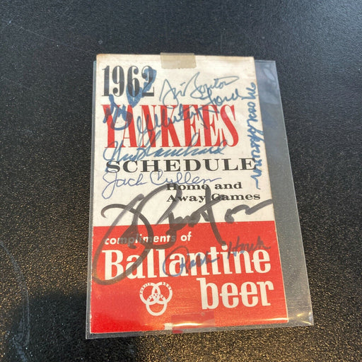 1962 New York Yankees Multi Signed Original Schedule
