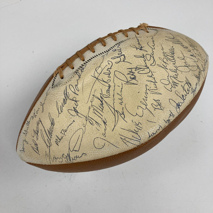 1966 Los Angeles Rams Team Signed Football Fearsome Foursome 57 Sigs JSA COA