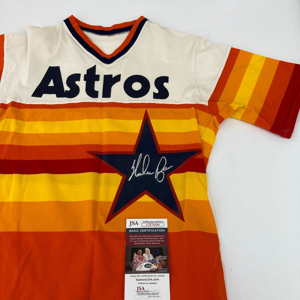 Nolan Ryan Signed 1970's Sand-Knit Houston Astros Vintage Jersey JSA COA