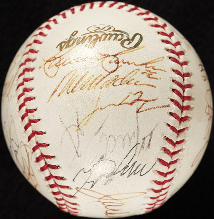 2003 Florida Marlins World Series Champs Team Signed W.S. Baseball Beckett COA