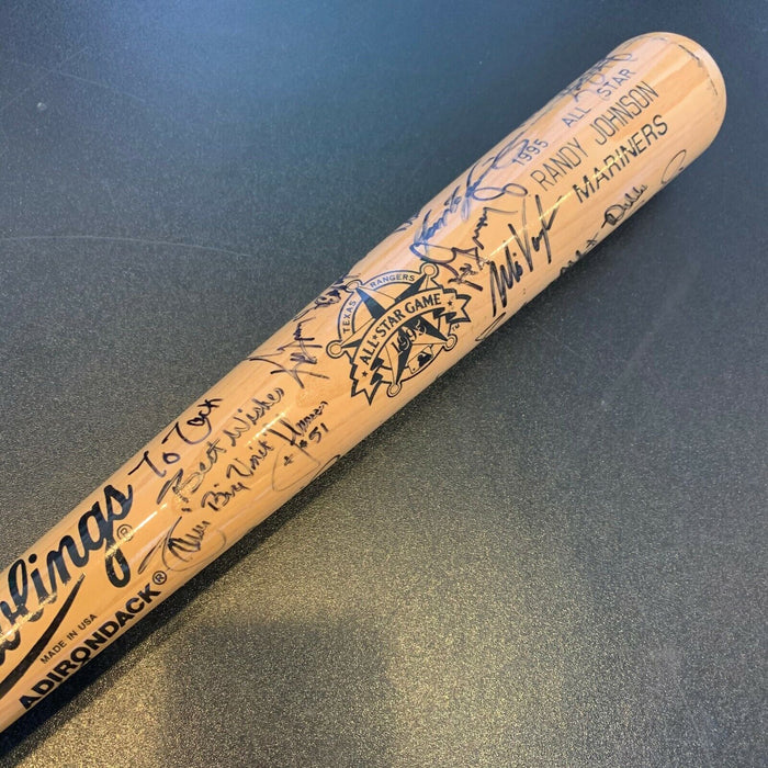 Randy Johnson 1995 Game Issued All Star Game Bat Team Signed Ken Griffey Jr PSA