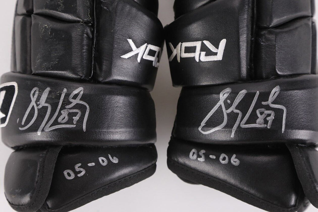 Sidney Crosby 2005 Rookie Pittsburgh Penguins Signed Game Issued Gloves PSA DNA