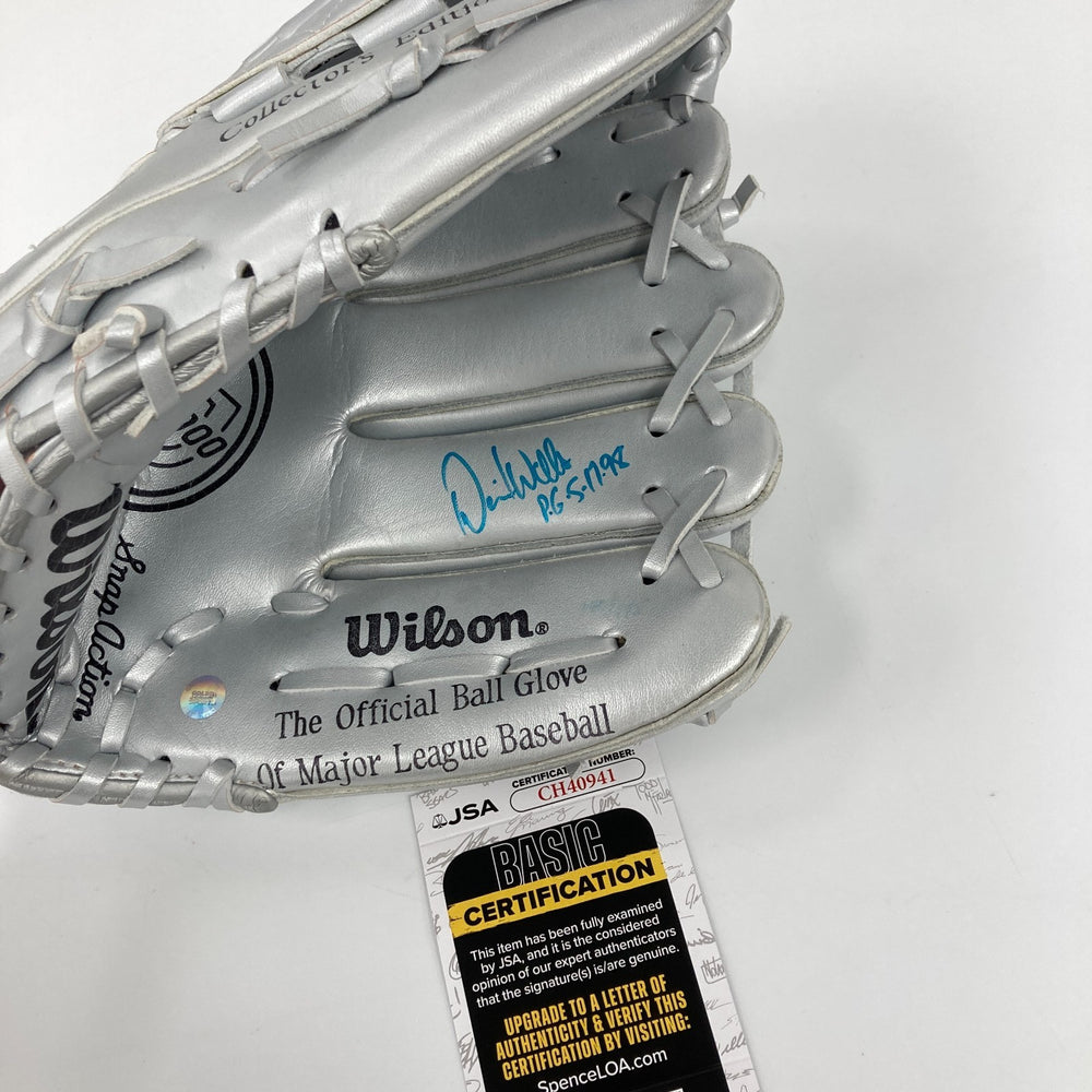 David Wells 1998 Perfect Game Signed Wilson Baseball Glove JSA COA