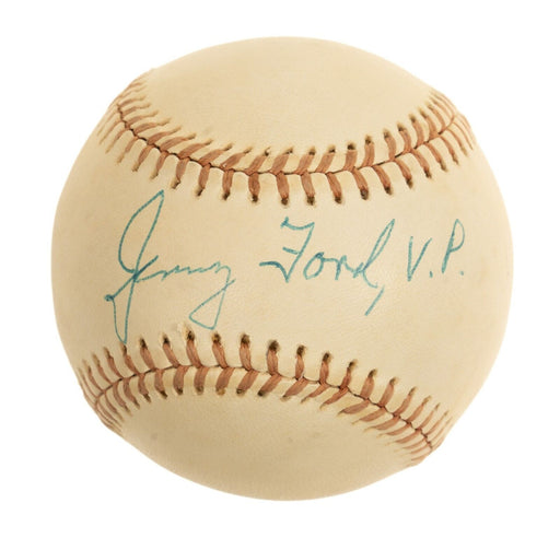 President Gerald Ford Signed Vintage 1970's Baseball Inscribed "V.P." JSA COA