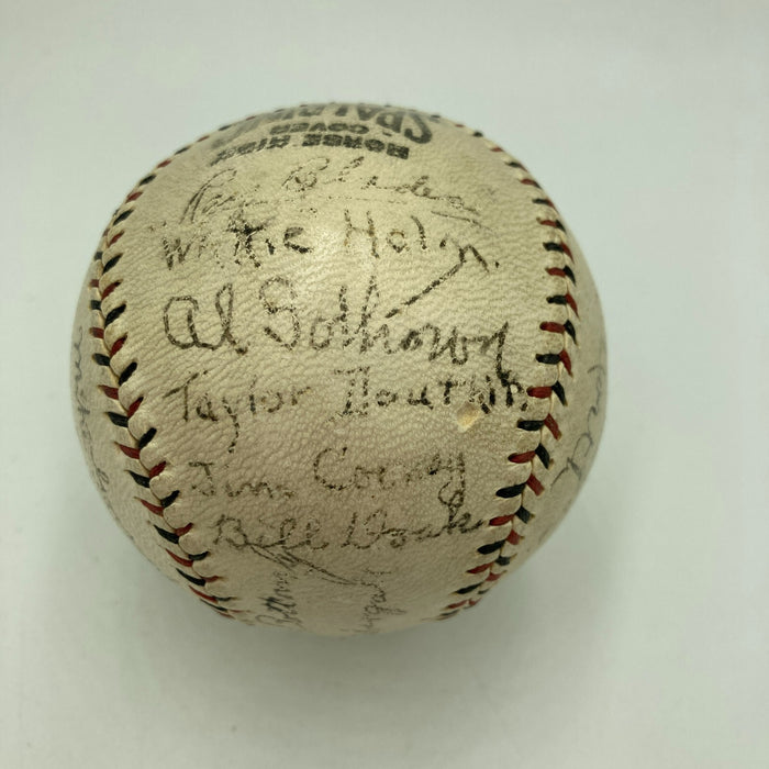 1924 St. Louis Cardinals Team Signed Baseball Rogers Hornsby Bottomley JSA COA