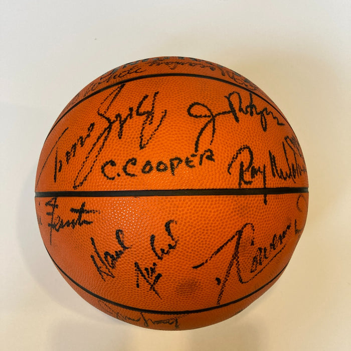 Chuck Cooper Boston Celtics HOF Legends Signed Basketball 28 Sigs PSA DNA Rare!