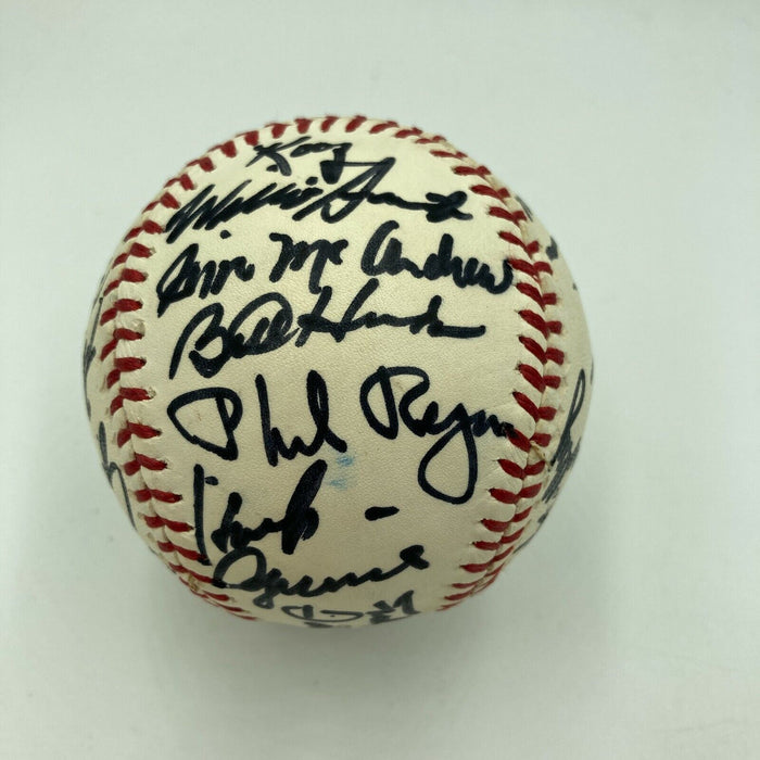 Beautiful 1969 Chicago Cubs Team Signed Major League Baseball Ernie Banks JSA