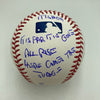 John Sterling Signed Heavily Inscribed STAT Baseball JSA COA RARE!
