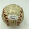 Joe Dimaggio 1960's Yankees Old Timers Day Multi Signed Baseball JSA COA