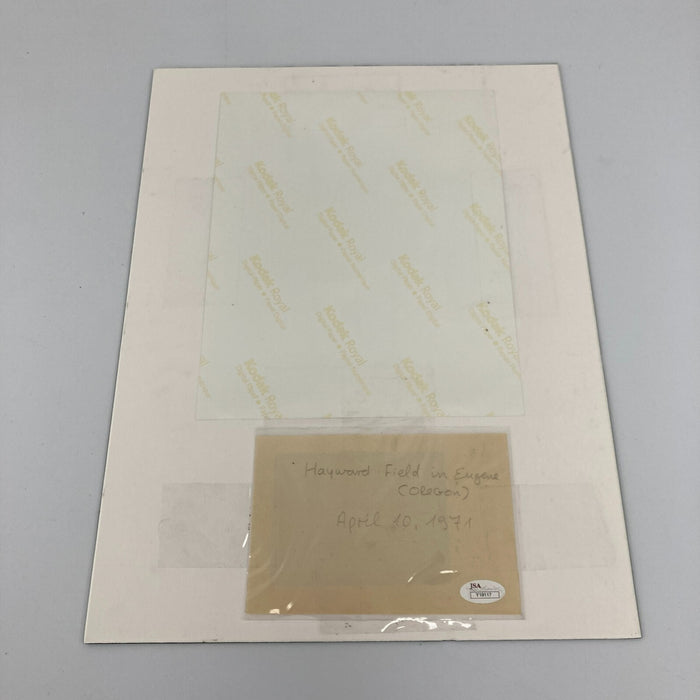 Steve Prefontaine Signed Index Card Signed In 1971 At Olympics Trial JSA COA