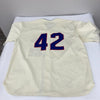 Beautiful Hall Of Fame Multi Signed Jackie Robinson Jersey 45+ Signatures JSA