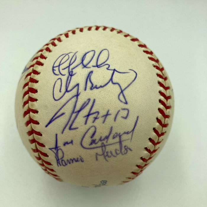 1999 New York Yankees World Series Champs Team Signed Baseball Derek Jeter JSA