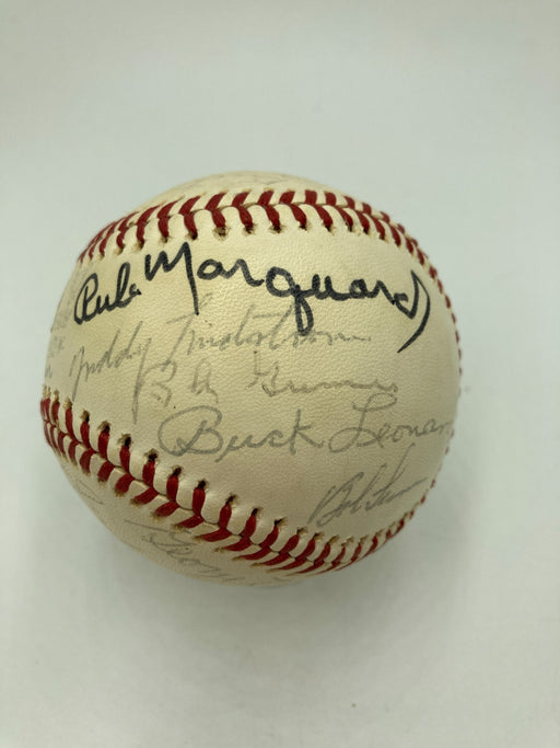 1976 HOF Induction Signed Baseball Lloyd Waner Stan Coveleski Rube Marquard JSA