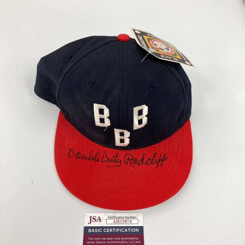Ted Double Duty Radcliffe Signed Authentic Negro League Hat JSA COA