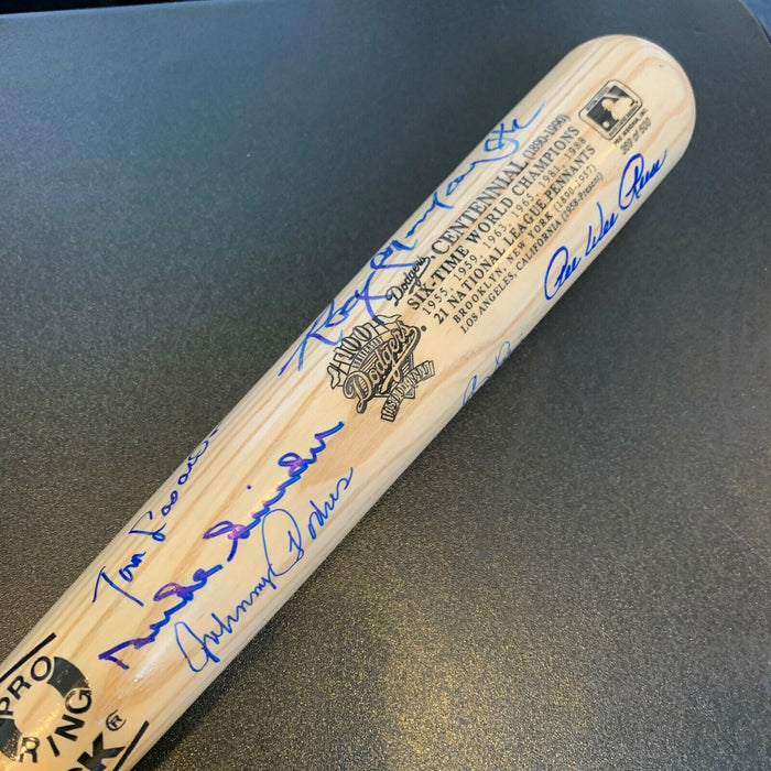 Stunning Sandy Koufax Roy Campanella Brooklyn Dodgers Legends Signed Bat PSA DNA