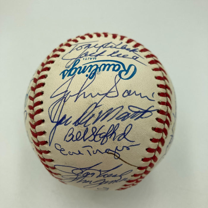 1961 New York Yankees World Series Champs Team Signed Baseball Mickey Mantle JSA