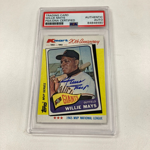 1982 Topps Willie Mays Signed Autographed Baseball Card PSA DNA