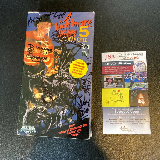 A Nightmare On Elm Street Cast Signed VHS Movie 6 Signatures JSA COA