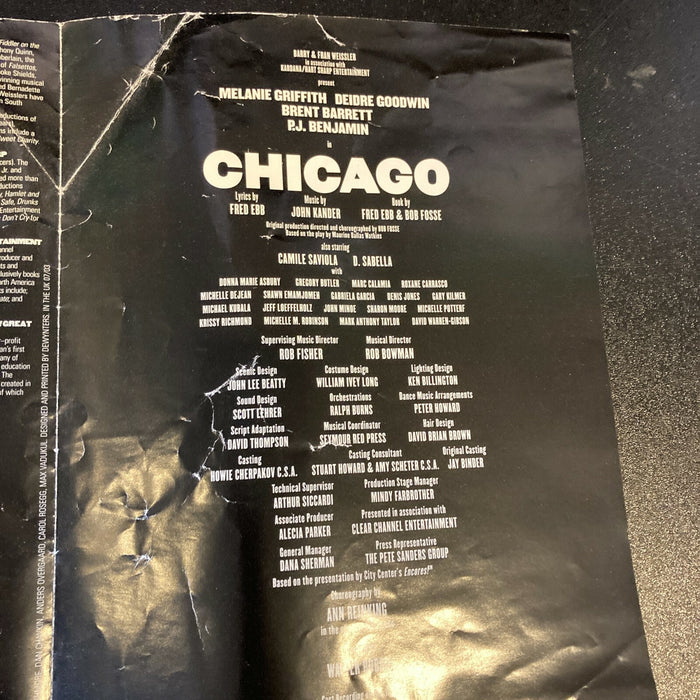 Melanie Griffith Signed Autographed Large Chicago Poster With Envelope JSA COA