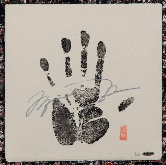 Michael Jordan Signed Tegata Original Handprint #9/23 Upper Deck UDA COA RARE