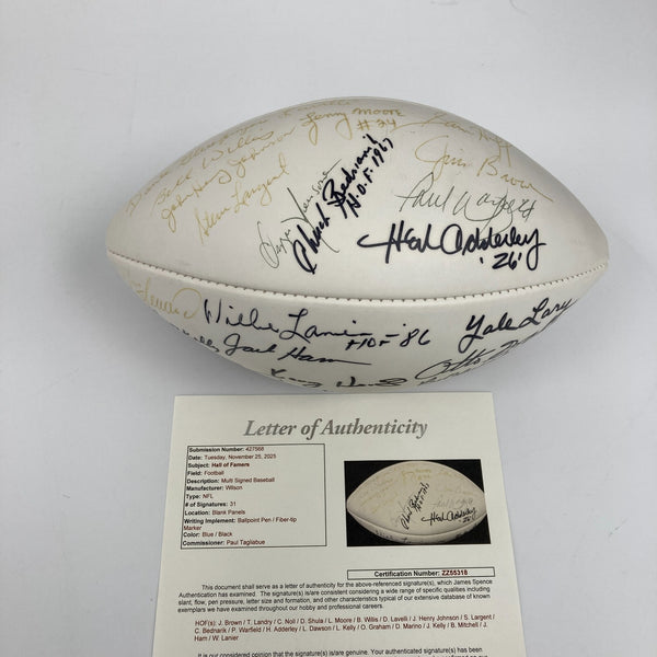 Jim Brown Tom Landry Dan Marino Hall Of Fame Multi Signed Football 31 Sigs JSA