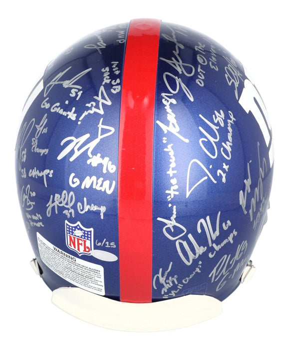 2007 New York Giants Super Bowl Champs Team Signed Full Size Helmet Steiner COA