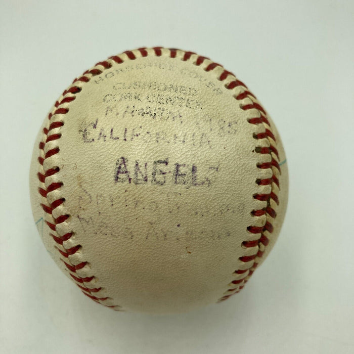 Gene Autry Reggie Jackson Rod Carew California Angels Signed Baseball