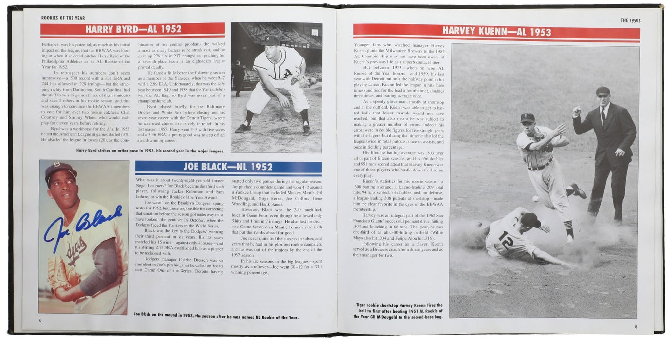 Rookies Of The Year Signed Baseball Book 78 Sigs Derek Jeter Willie Mays Beckett