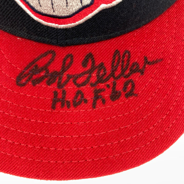 Bob Feller HOF 1962  Signed Cleveland Indians Baseball Hat Cap JSA COA