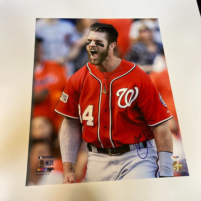 Bryce Harper Signed Autographed 16x20 Photo PSA DNA Sticker