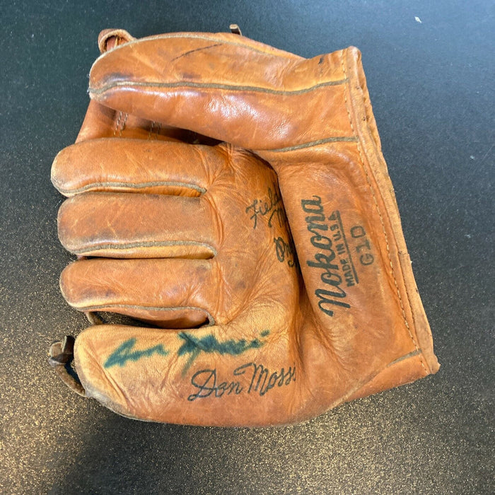 Don Mossi Signed 1950's Game Model Baseball Glove With JSA COA