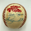 Mike Schmidt Steve Carlton Pete Rose Signed 1980 World Series Baseball JSA COA