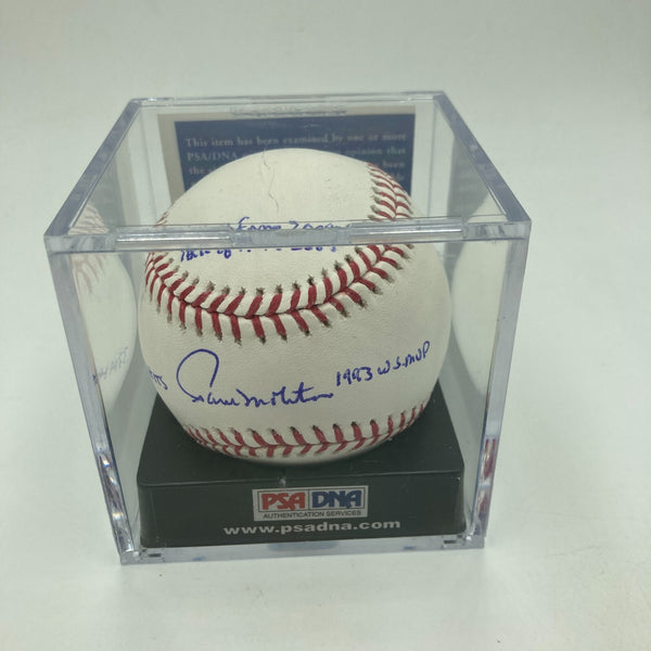 Paul Molitor Signed Official Major League STAT Baseball PSA DNA GEM MINT 10