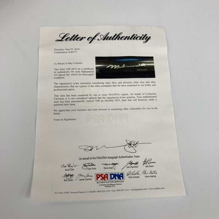 Muhammad Ali Signed Autographed Game Model Baseball Bat PSA DNA COA RARE