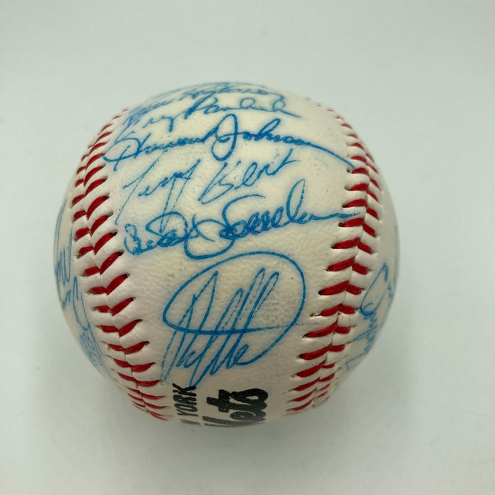 1985 - 1986 New York Mets Team Signed Baseball 28 Sigs With Gary Carter
