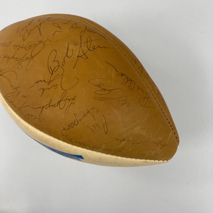 1974 Los Angeles Rams Team Signed Vintage Rawlings Football Beckett COA