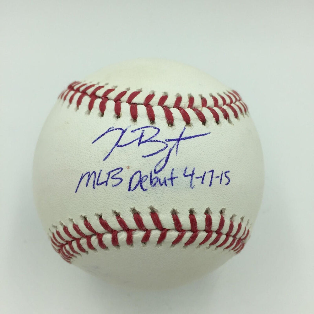 Kris Bryant MLB Debut 4/17/2015 Rookie Signed Baseball MLB Authenticated HOLO