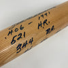 Ted Williams Signed Heavily Inscribed Career STAT Baseball Bat JSA COA