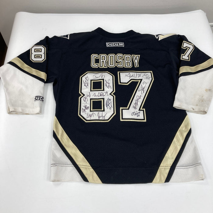 Sidney Crosby 2007-2009 Pittsburgh Penguins Team Signed Hockey Jersey JSA COA