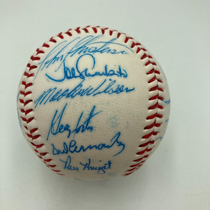 1985 - 1986 New York Mets Team Signed Baseball 28 Sigs With Gary Carter
