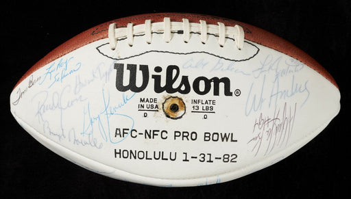 1982 AFC & NFC Pro Bowl Team Signed Football Beckett COA