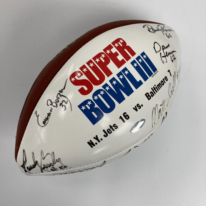 1968 New York Jets Super Bowl Champs Team Signed Wilson Football