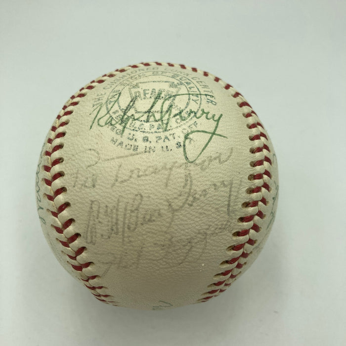 Pie Traynor Lefty Grove Joe Dimaggio Hall Of Fame Multi Signed Baseball JSA